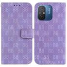 For Xiaomi Redmi 12C / 11A Double 8-shaped Embossed Leather Phone Case(Purple) - 1