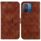 For Xiaomi Redmi 12C / 11A Double 8-shaped Embossed Leather Phone Case(Brown) - 1