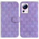 For Xiaomi 13 Lite / Civi 2 Double 8-shaped Embossed Leather Phone Case(Purple) - 1