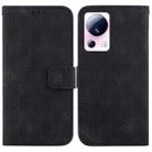 For Xiaomi 13 Lite / Civi 2 Double 8-shaped Embossed Leather Phone Case(Black) - 1