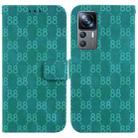 For Xiaomi 12T / 12T Pro Double 8-shaped Embossed Leather Phone Case(Green) - 1