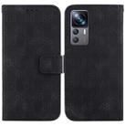 For Xiaomi 12T / 12T Pro Double 8-shaped Embossed Leather Phone Case(Black) - 1