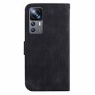 For Xiaomi 12T / 12T Pro Double 8-shaped Embossed Leather Phone Case(Black) - 3