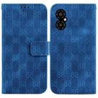 For Xiaomi Poco M4 5G Double 8-shaped Embossed Leather Phone Case(Blue) - 1