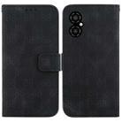 For Xiaomi Poco M4 5G Double 8-shaped Embossed Leather Phone Case(Black) - 1