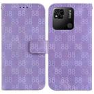 For Xiaomi Redmi 10A Double 8-shaped Embossed Leather Phone Case(Purple) - 1