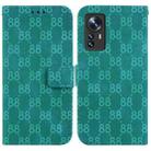 For Xiaomi 12 / 12X Double 8-shaped Embossed Leather Phone Case(Green) - 1