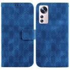 For Xiaomi 12 Pro Double 8-shaped Embossed Leather Phone Case(Blue) - 1