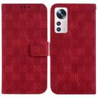 For Xiaomi 12 Pro Double 8-shaped Embossed Leather Phone Case(Red) - 1