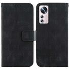 For Xiaomi 12 Pro Double 8-shaped Embossed Leather Phone Case(Black) - 1