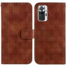 For Xiaomi Redmi Note 10 Lite / Note 10 Pro Double 8-shaped Embossed Leather Phone Case(Brown) - 1