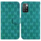 For Xiaomi Redmi 10 / 10 Prime Double 8-shaped Embossed Leather Phone Case(Green) - 1