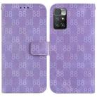 For Xiaomi Redmi 10 / 10 Prime Double 8-shaped Embossed Leather Phone Case(Purple) - 1