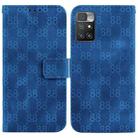 For Xiaomi Redmi 10 / 10 Prime Double 8-shaped Embossed Leather Phone Case(Blue) - 1