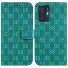 For Xiaomi 11T / 11T Pro Double 8-shaped Embossed Leather Phone Case(Green) - 1