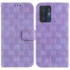 For Xiaomi 11T / 11T Pro Double 8-shaped Embossed Leather Phone Case(Purple) - 1