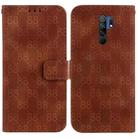 For Xiaomi Redmi 9/9 Prime / Poco M2 Double 8-shaped Embossed Leather Phone Case(Brown) - 1