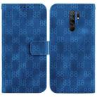For Xiaomi Redmi 9/9 Prime / Poco M2 Double 8-shaped Embossed Leather Phone Case(Blue) - 1