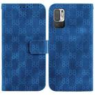 For Xiaomi Redmi Note 10 5G / Poco M3 Pro Double 8-shaped Embossed Leather Phone Case(Blue) - 1