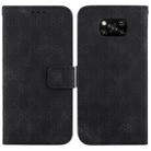 For Xiaomi Poco X3 NFC / X3 / X3 Pro Double 8-shaped Embossed Leather Phone Case(Black) - 1