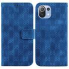 For Xiaomi Mi 11 Lite 4G/5G Double 8-shaped Embossed Leather Phone Case(Blue) - 1