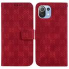 For Xiaomi Mi 11 Lite 4G/5G Double 8-shaped Embossed Leather Phone Case(Red) - 1