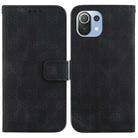 For Xiaomi Mi 11 Lite 4G/5G Double 8-shaped Embossed Leather Phone Case(Black) - 1