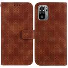 For Xiaomi Redmi Note 10 4G / Note 10S Double 8-shaped Embossed Leather Phone Case(Brown) - 1