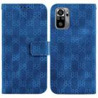 For Xiaomi Redmi Note 10 4G / Note 10S Double 8-shaped Embossed Leather Phone Case(Blue) - 1