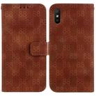 For Xiaomi Redmi 9A Double 8-shaped Embossed Leather Phone Case(Brown) - 1