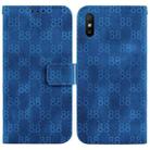 For Xiaomi Redmi 9A Double 8-shaped Embossed Leather Phone Case(Blue) - 1