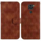 For Xiaomi Redmi Note 9 / 10X 4G Double 8-shaped Embossed Leather Phone Case(Brown) - 1