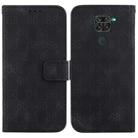 For Xiaomi Redmi Note 9 / 10X 4G Double 8-shaped Embossed Leather Phone Case(Black) - 1