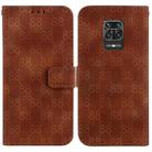 For Xiaomi Redmi Note 9 Pro/9S/9 Pro Max Double 8-shaped Embossed Leather Phone Case(Brown) - 1