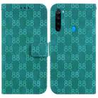 For Xiaomi Redmi Note 8T Double 8-shaped Embossed Leather Phone Case(Green) - 1