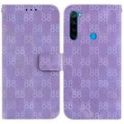 For Xiaomi Redmi Note 8T Double 8-shaped Embossed Leather Phone Case(Purple) - 1