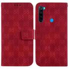 For Xiaomi Redmi Note 8T Double 8-shaped Embossed Leather Phone Case(Red) - 1