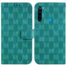 For Xiaomi Redmi Note 8 Double 8-shaped Embossed Leather Phone Case(Green) - 1