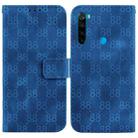 For Xiaomi Redmi Note 8 Double 8-shaped Embossed Leather Phone Case(Blue) - 1