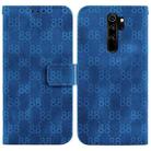 For Xiaomi Redmi Note 8 Pro Double 8-shaped Embossed Leather Phone Case(Blue) - 1