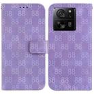 For Xiaomi 13T / 13T Pro / Redmi K60 Ultra Double 8-shaped Embossed Leather Phone Case(Purple) - 1