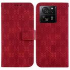 For Xiaomi 13T / 13T Pro / Redmi K60 Ultra Double 8-shaped Embossed Leather Phone Case(Red) - 1