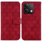 For Xiaomi Redmi Note 13 5G Double 8-shaped Embossed Leather Phone Case(Red) - 1