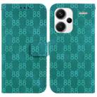 For Xiaomi Redmi Note 13 Pro+ 5G Double 8-shaped Embossed Leather Phone Case(Green) - 1