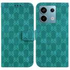 For Xiaomi Redmi Note 13 Pro 5G Double 8-shaped Embossed Leather Phone Case(Green) - 1