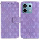 For Xiaomi Redmi Note 13 Pro 5G Double 8-shaped Embossed Leather Phone Case(Purple) - 1