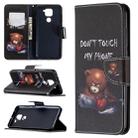 For Xiaomi Redmi Note 9 Colored Drawing Pattern Horizontal Flip Leather Case with Holder & Card Slots & Wallet(Bear) - 1