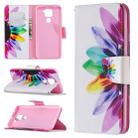 For Xiaomi Redmi Note 9 Colored Drawing Pattern Horizontal Flip Leather Case with Holder & Card Slots & Wallet(Sun Flower) - 1