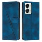 For OnePlus Nord 2T 5G Dream Triangle Leather Phone Case with Lanyard(Blue) - 1