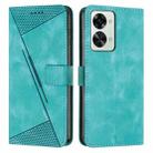 For OnePlus Nord 2T 5G Dream Triangle Leather Phone Case with Lanyard(Green) - 1
